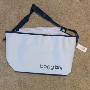 BOGG BAG Blue and White Duffel Bag with Stylish Design